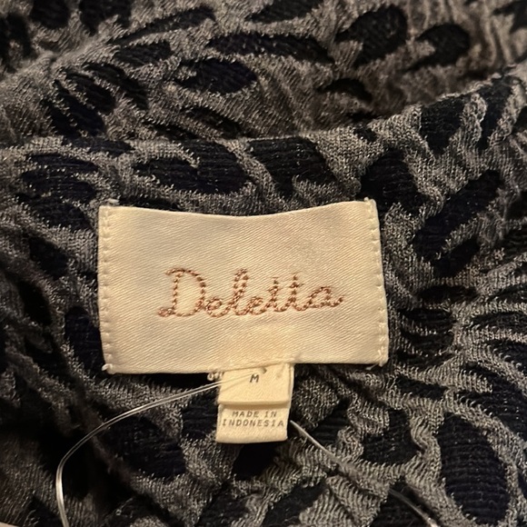 Anthropologie‎ Deletta Floral Caledonia Dress Blue Gray NWT Size Medium - Picture 12 of 15